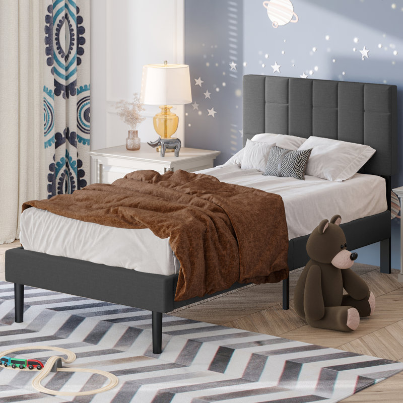 Madax Upholstered Platform Bed Ebern Designs Upholstery Gray
